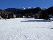 Oefenpistes aan de rand van Wolkenstein