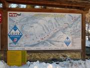 Loipenplan bij het skigebied