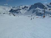 Afdaling Grattalu in Tignes
