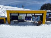 Actuele informatie bij het bergstation van de Stoosbahn