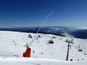 Krachtige sneeuwkanonnen op de Gerlitzen