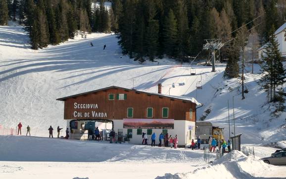 Hoogste dalstation in de provincie Belluno – skigebied Misurina – Passo Tre Croci