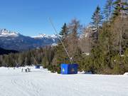 Sneeuwlans in Cortina d'Ampezzo