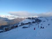 Uitzicht op de accommodaties Pla d'Adet