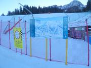 Pistekaart in het skigebied