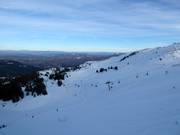 Uitzicht langs de zeszitstoeltjeslift Ogorjelica