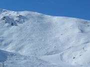 Uitzicht op de Adrenalin skiroute