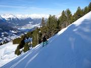 Zirben-afdaling met 80% helling