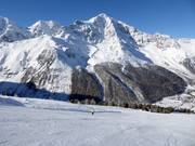 Uitzicht vanaf de Kanzel op de Ortler met Langenstein