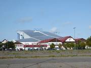 Uitzicht op de skihal alpincenter Hamburg-Wittenburg