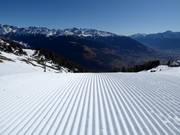 Perfecte pistepreparatie in het skigebied Watles