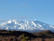 Uitzicht op Mt. Ruapehu met het skigebied Whakapapa