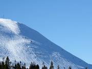 Extreem steile helling bij de Nordre Kanken