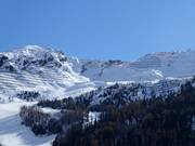 Uitzicht op de Karjochpiste en Obere Böden