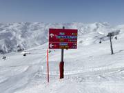 Pistebewegwijzering in het skigebied