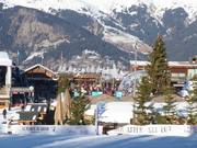 Après-ski aan de piste (Courchevel)