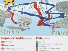 Pistekaart Pian Cales – San Bernardino