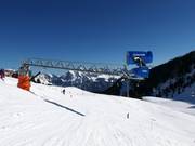 Moderne sneeuwinstallatie op de Flumserberg