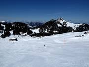Hesisbolpiste met uitzicht op de Roggenstock