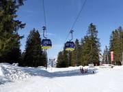 Met de eerste achtpersoons gondelbaan van Zwitserland ga je de berg op.