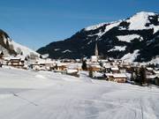 Beginnerspiste in het dalgebied