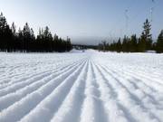 Perfect geprepareerde piste in het skigebied Idre Himmelfjäll