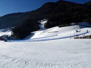 Oefenterrein in het dal bij de transportbanden