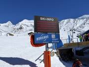 Actuele informatie bij het station Kreuzboden