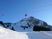 Het skigebied Füssener Jöchle aan de voet van de Läuferspitze
