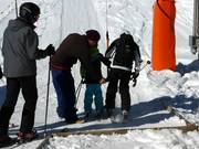 Attent personeel bij de sleepliften