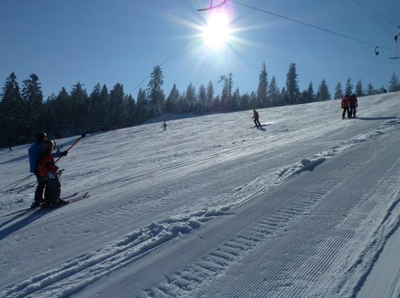 Afdaling en skilift