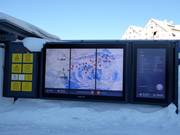 Digitale pistekaart met actuele informatie over geopende liften en pistes in S. Christoph
