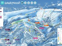 Pistekaart Le Grand Massif – Flaine/Les Carroz/Morillon/Samoëns/Sixt