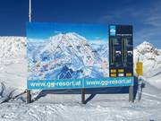 Bewegwijzering bij het bergstation Cimaross