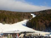 De Hochwaldafdaling eindigt direct bij de skiarena Hochficht.