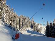 Lansbesneeuwing bij de dalafdaling