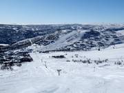 Uitzicht op de accommodaties rond Havsdalen