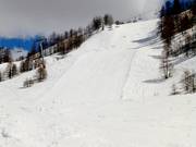 Zwarte piste onder de stoeltjeslift Butieres