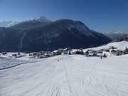 Gemakkelijke piste bij de Rinnerlift naar Rinnen