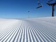 Perfecte pistepreparatie in het skigebied Ruka