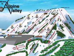 Pistekaart Alpine Valley – White Lake