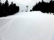 Slalomhelling bij de gondelbaan