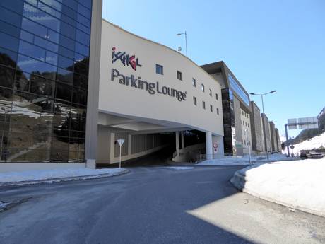 Oost-Zwitserland: bereikbaarheid van en parkeermogelijkheden bij de skigebieden – Bereikbaarheid, parkeren Ischgl/Samnaun – Silvretta Arena