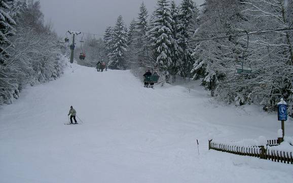 Grootste hoogteverschil in het bestuursdistrict Cham – skigebied Hohenbogen – Neukirchen bei Hl. Blut
