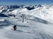 Zwarte piste bij de Gletscher Jet
