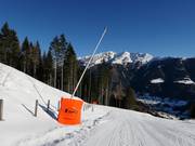 Lansbesneeuwing bij de dalafdaling