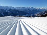 Vers vers geprepareerde afdaling bij het middenstation