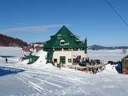 Après-ski op het zonneterras van restaurant Koliba