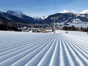 Vers geprepareerde zonnige helling