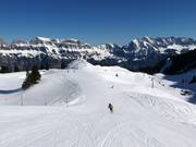 Middelzware piste onder de Maschgenkamm